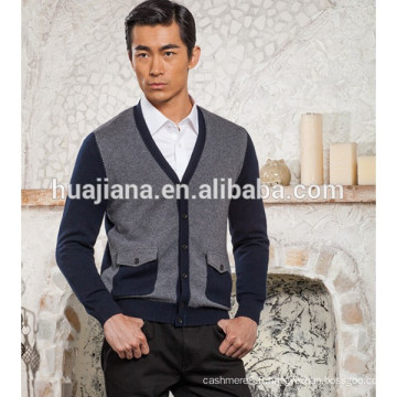 cardigan tricoté en cachemire et col V pour homme